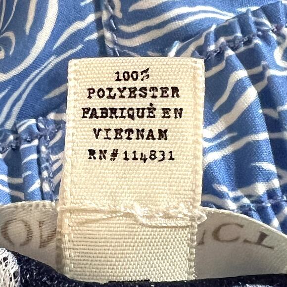 Con.Struct Tidal Wave Print Swim Shorts Blue White Mens Large Beach Pool Lake - Picture 7 of 9